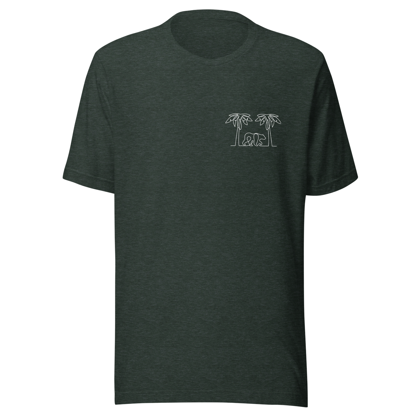 A Bear walking in paradise white print Unisex t-shirt