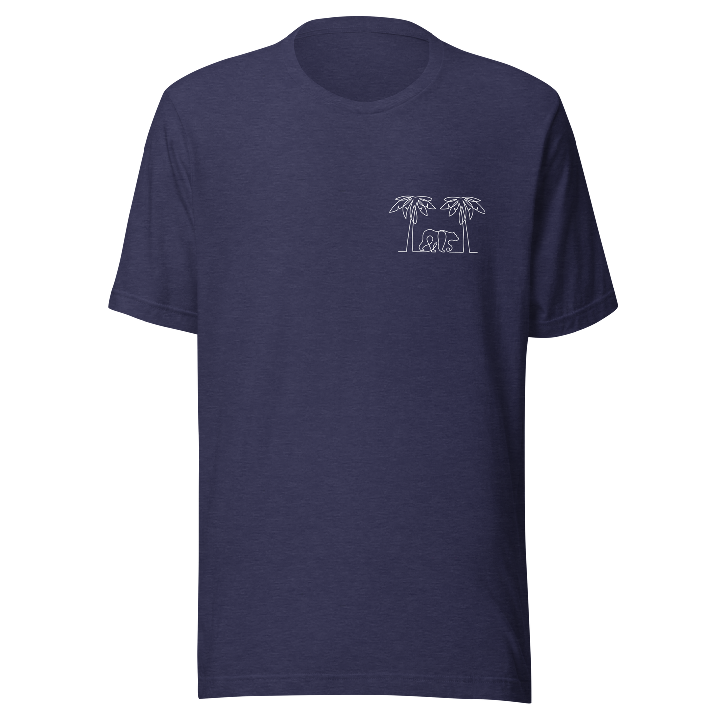 A Bear walking in paradise white print Unisex t-shirt